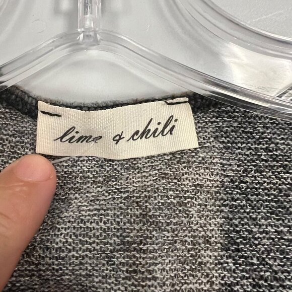 Lime & Chili Plaid Cardigan Multicolor Size Small Open Front Long Sleeve - Picture 8 of 9